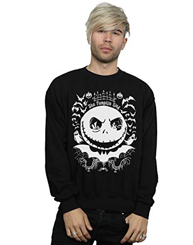 Disney Men's Nightmare Before Christmas Jack The Pumpkin King Sweatshirt Black XXXXX-Large