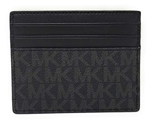 Michael Kors Men's Cooper Tall Leather Card Case Wallet Slim(Black) #TOP2