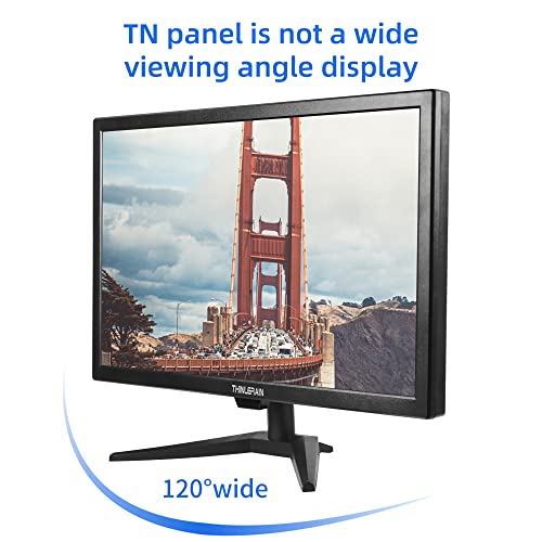 Image of 20 inch PC Monitor 16:9 1600x900 Kitchen Monitor LED Screen Display, 5Ms, 60 Hz, VESA Mountable, Build in Speaker, with VGA HDMI AV BNC USB for FireStick, Computer, Laptop