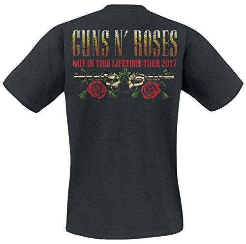 Guns N’ Roses Logo and Bullet Europe Tour 2017 Homme T-Shirt Manches Courtes Noir - Les Beatles, Paul McCartney, John Lennon, RIngo Starr, George Harrison Guns N' Roses Logo and Bullet Europe Tour 2017 Homme T-Shirt Manches Courtes Noir – Image 3