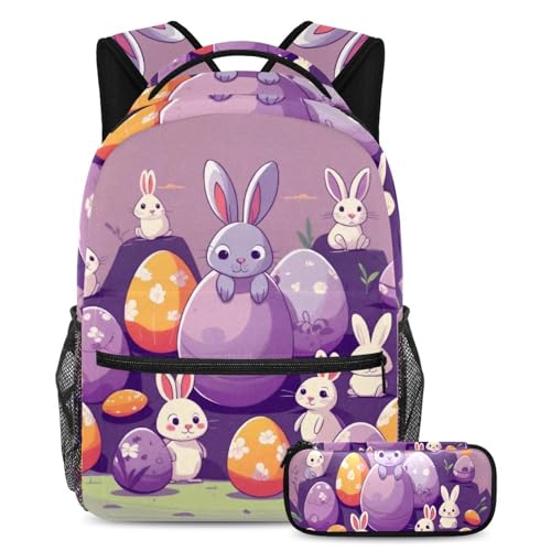 Cartable ergonomique violet pour soulager le dos des élèves avec sa trousse
