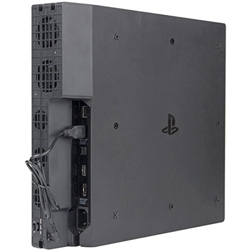 Megadream PS4 Pro USB Cooling Fan, External 5-Fans Super Turbo Temperature Cooler System with USB Cable for Sony Playstation 4 Pro Gaming Console - Black