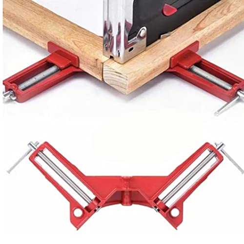 4Pcs 90 Degree Right Angle Clip Fixed Corner Clamp Multifunction Hand Tool Angle Vise Adjustable Wood Set for DIY Fishtank Woodworking Picture Frame