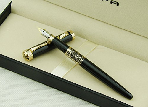 Stylo plume noir Regal sans fuite écriture confortable coffret de luxe