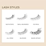 KISS My Lash But Better False Eyelashes Multipack, 'Bare Affair', 12mm, Superfine Band Technology, Easy to Apply, Reusable, Lightweight, Voluminous, Comfortable, Includes 4 Pairs Of Strip Lashes - Image 3