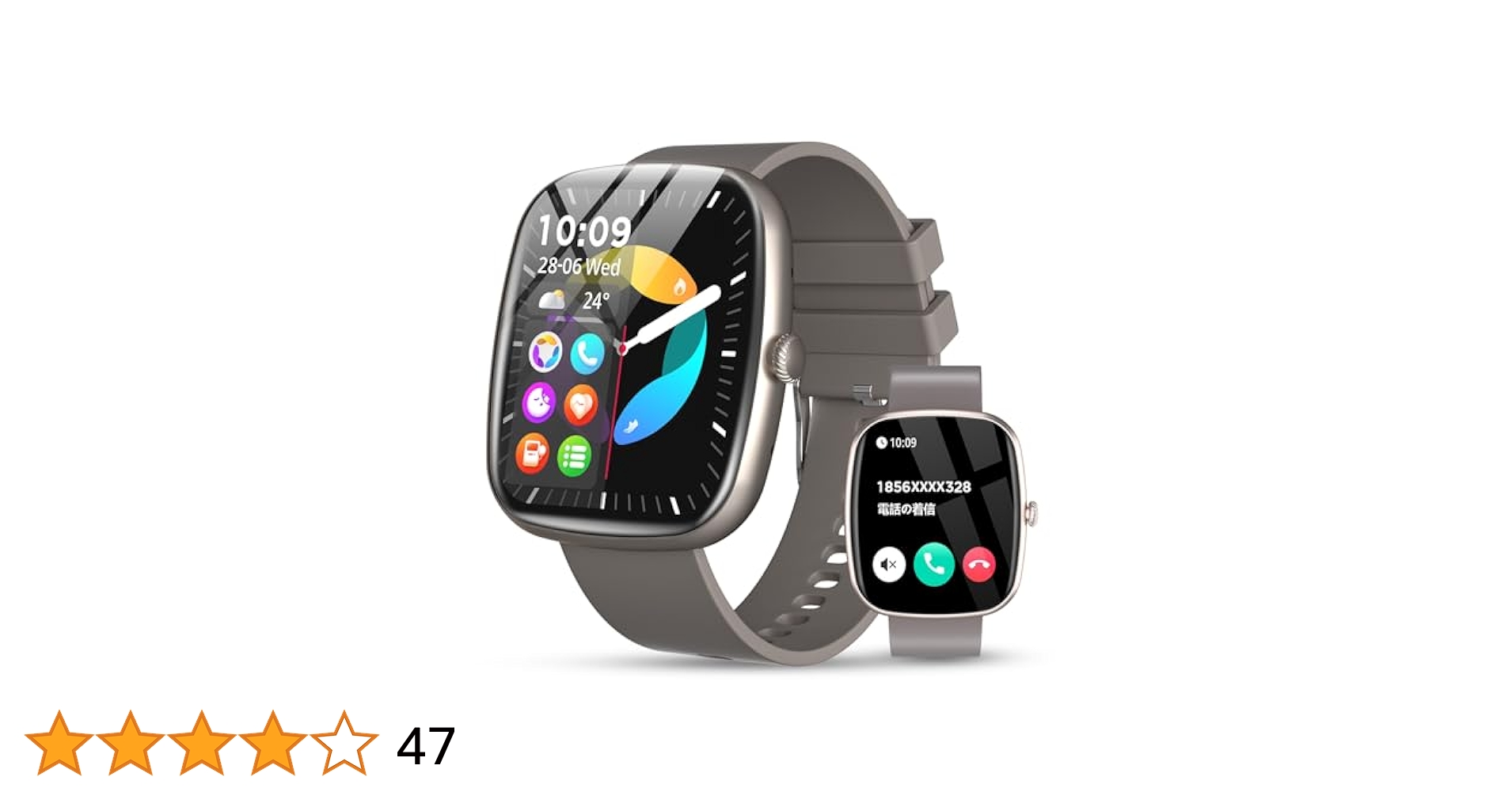 Amazon | スマートウォッチ 通話機能付き 大画面Smart Watch