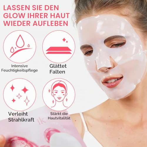 Bio Collagen Real Deep Mask, Minimiert die Poren, Reduziert Feine Linien und Falten, Hydrogel Maske für die Nacht… – Ansicht 4