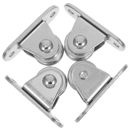 Gogogmee 4pcs Small Pulley Roller Frictionless Silent Wheel Wall Fixed Pulley for Ceiling Pool Shades Gym