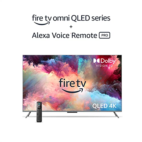 Image of Amazon Fire TV 75 inch Omni QLED Series 4K UHD smart TV with Alexa Voice Remote Pro