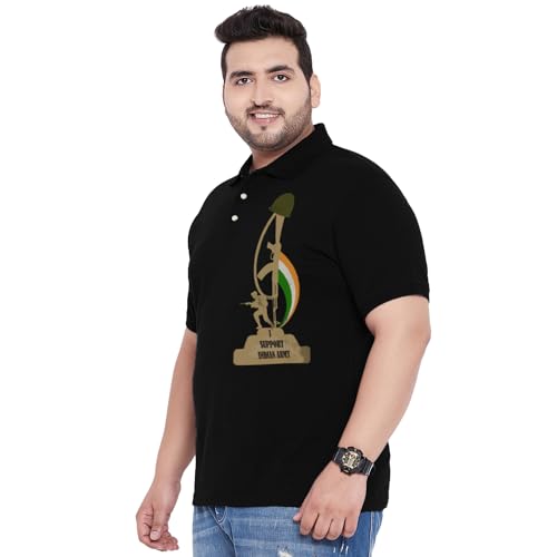 Image of Bigbanana Plus Size Men's Regular Fit Printed Polo Tshirt