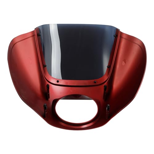 Image of Front Headlight Quarter Fairing Windshield Fit For Harley Softail Low Rider FXLR S FXLRS 2018-2025 Street Bob FXBB FXBBS 2018-2025 Softail Standard FXST 2020-2024 Wicked Red /Twisted Cherry