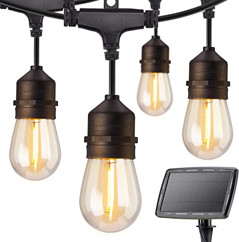 Quace 19FT 10 LED Solar String Lights Outdoor – Patio Lights with 4 Lighting Mode, USB & Solar Powered Outdoor String Lights Decorative, IP65 Waterproof String Lights for Outside Garden Yard Balcony