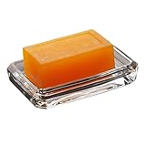 Glas-Seifenschale, Glasschwamm Schüssel Halter Box für Dusche, Robust Soap Box für Badezimmer...