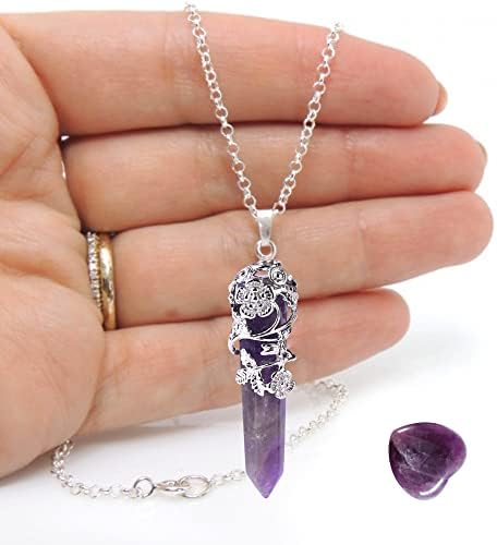 MYBOTA Crystal Necklaces for Women Stylish With Silver Chain,Crystal Necklace Pendant,Personalised Handmade Necklace for Best Friend,Sister,Friendship,Ladies,Mother,Daughter,Teenage Girls