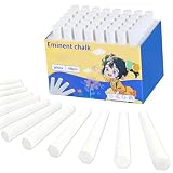 JUN-ELECTRON Washable Sidewalk Chalks Set, Non-Toxic Chalk Paint Bulk for teacher, Oversized Colored Chalk for Painting on Chalkboard, Chalk Pavement and Outdoor Art Play (White-48pcs)