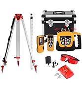Iglobalbuy Self Leveling Rotary Laser Level System Kit with Surveying Tripod + Aluminum Grade Rod...
