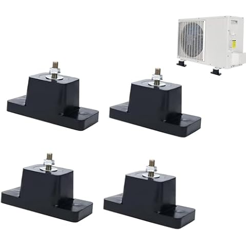 Patioer Anti-Vibration Shock Absorbing Rubber Mounting Bracket Shock-Proof Pads for Ductless Mini Split Air Conditioner Condensers, Pack of 4 Cover