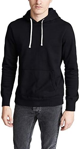 Reigning Champ Men's Mid Weight Terry Pullover Hoodie, Black, L