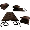 D&D Futon Furniture Traditional Japanese Floor Futon Mattresses, Foldable Cushion Mats, Yoga, Meditaion Single Size 3" Thick X 27" Wide X 80" Long Brown