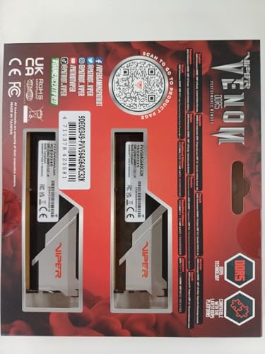 Patriot Memory Viper Venom DDR5 64GB (2 x 32GB) 6400MHz UDIMM Desktop Gaming Memory KIT - PVV564G640C32K の商品画像 7