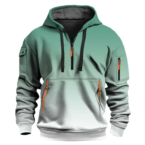 Sudadera con Capucha Sin Mangas Hombre Mint Green M 3