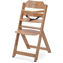 Trona Bebé Confort Keyo Bebeconfort Timba Basic, Trona Bebé Evolutiva, desde 6 Meses - 10 Años, hasta 30 kg, Asiento y Reposapiés Regulables, Arnés Seguridad de 3 Puntos Desmontable, Madera Natural