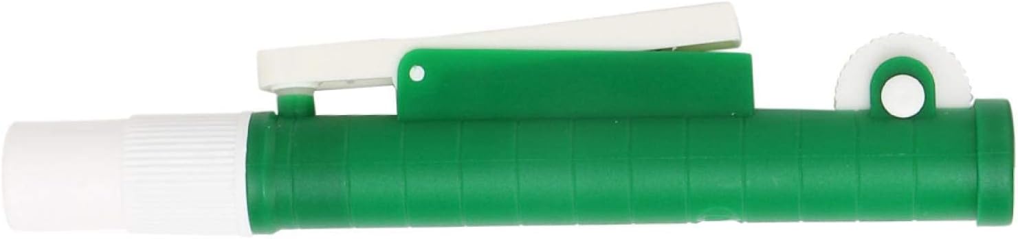 Green 10ml Pipette Pump Filler, Lab Pipette Pump, Fast Release Plastic Easy to Use Wide Applicability for Lab Experiment