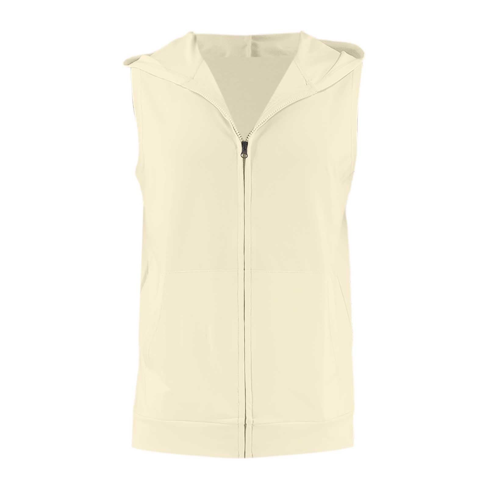 Generisch Damen Sommer Fitness Wear Weste Sport Kapuzen Ärmellose Jacke Weste