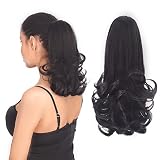 LVLUOHAO Ponytail Extension Claw Clip 12 Inch Long Straight Natural Loose Fake Ponytails Extensions