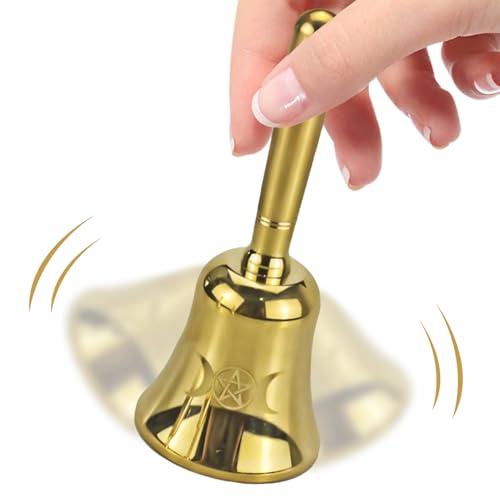 Hand Bell | 祭壇 真鍮 音 大きい ハンドベル | 音楽 鳴らす 楽器 道具 カウベル 動物 調教 食事 イベント 子供 学校 スポーツ 教師 瞑想 | クリスマス 行事