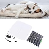 Manta calefactora con panel solar para mascotas, manta para gatos, perros, manta calefactora de 12 V, 50 W, calefacción uniforme rápida, cojín calefactor suave