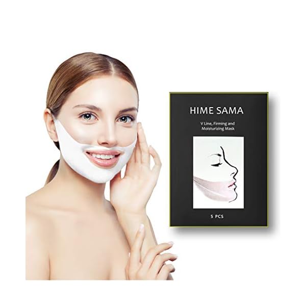 V-Line-Lifting-Mask-Double-Chin-Reducer-V-Face-Lift-Slimming-Mask-Chin-Up-Patch-Tightening-Firming-Chin-Neck-5Pcs Face Lift Mask Collagen Face Firming Mask V Line Lifting Mask Double Chin Reducer Jawline Lifting Mask V Shaped Slimming Face Mask Aging Moisturizing Face Facial Mask for Women (5Pcs)