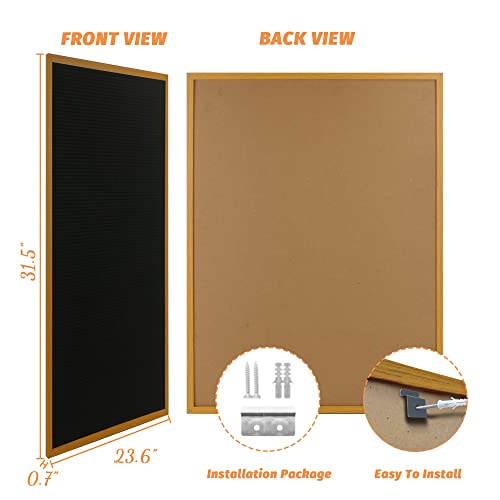 Selead Large Letter Board Words Sign - 24"X30" Felt Letter Board Changeable Message Board With Letters Symbols, Wooden Frame Letterboard For Baby Announcement, Restaurant #TOP5