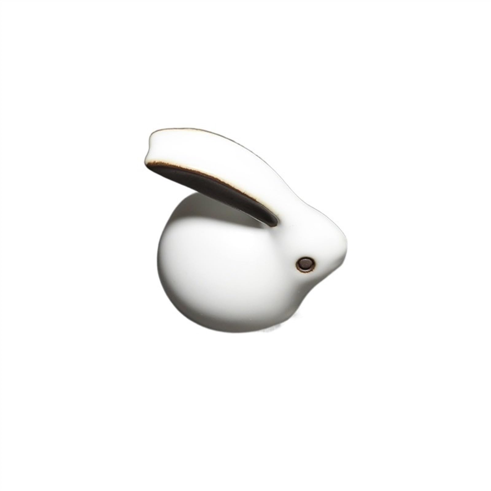Statue de lapin faite à la main en céramique pour salon de thé rétro