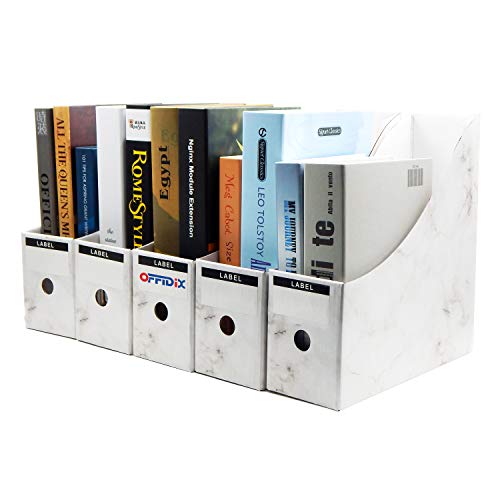 OFFIDIX Office 5 Levels Kraft Paper Desktop Storage Box A4 Document Holder Drawer Paper Organizer for Home Office DIY Paper Container Student File Storage Box Drawer Storage Cabinet (White)