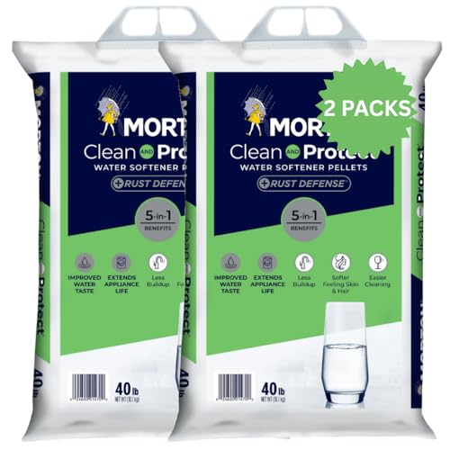 Comparison: Best Salt For Kinetico Water Softener 5 2 Pack Water Softener Salt Pellets – Clean and Protect Plus Rust Defense, 40 lb Bags (80 lbs Total) – Removes Iron, Reduces Rust Stains, Improves Water Taste, Protects Pipes and Appliances
