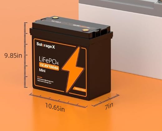 Amazon.com: Solorage X 12V 100Ah LiFePO4 Battery Mini 23 Ib, Deep