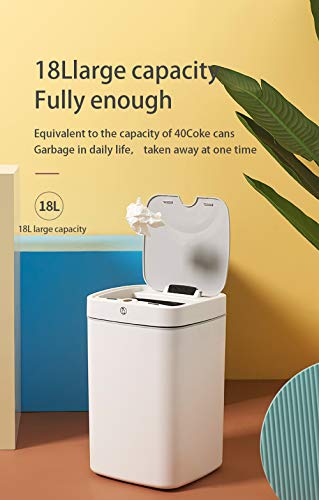 Papelera automática sensor 18L blanca ABS rectangular miniatura 2