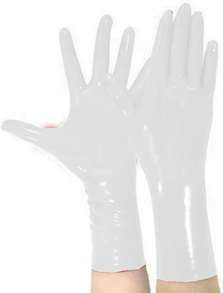 Women High-end Elastic Short Leather Gloves for Punk Nightclub Show Cosplay