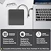 ROOFULL External CD DVD +/-RW Drive for Laptop Mac, USB 3.0 & USB-C CD DVD Disc Reader Writer Burner CD-ROM Portable DVD Player with Carrying Case for Windows 11/10 PC MacBook Pro Linux Computer
