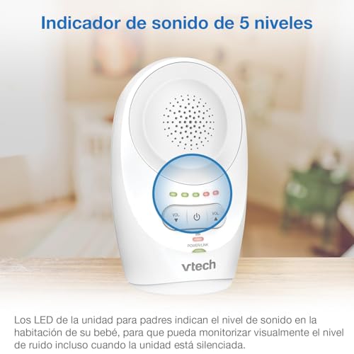 Miniatura 4 de Vtech Baby Monitor De Audio Digital Dm1111 Tecnología Dect, Pantalla De Nivel De Ruido, Clip Para Cinturón Y Más Unidad Para Padres Y Unidad Para Bebé