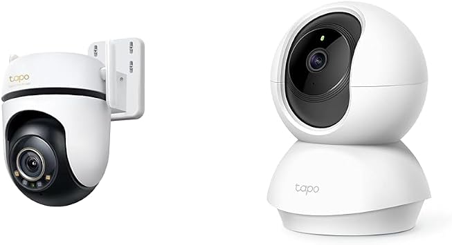 TP-Link Tapo C530WS + Outdoor Camera, WiFi, Network Camera, Wireless/Wired Connection, Amazon Alexa Certified, Network Wi-Fi Camera, 1080p Dome, Tapo C200