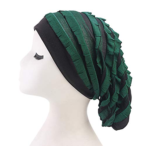 Spandex Dreadlock Cap for Sleeping,Hair Loss Braids Bonnet Cap Tube Sleep Hat for Women Men (Green)
