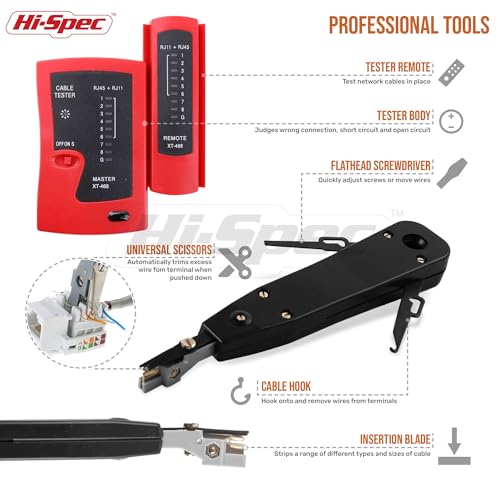 Kabeler Hi-Spec 8-in-1 Netzwerk-Werkzeugset für CAT5, CAT6 und CAT7