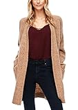 Cardigan s.Oliver Damen Longcardigan mit gerippter Struktur beige melange 42