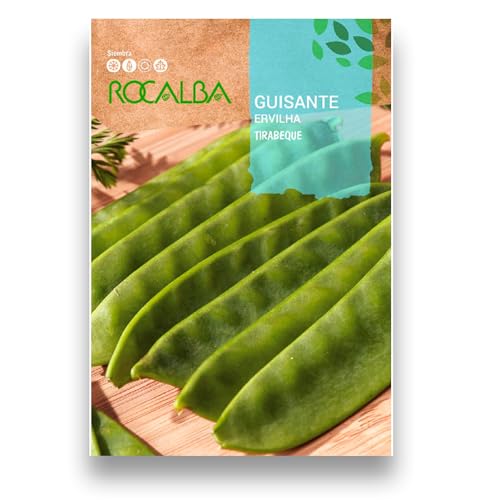 Semillas Guisante Verde Variedad Tirabeque | Sobre 50 GR | Cultiva tus semillas de guisantes de la variedad Tirabeque para tener los mejores guisantes frescos en tu mesa | Rocalba