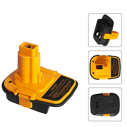 Battery Adapter Dm18D With Usb,Compatible With Dewalt 18V Tools.convert For Dewalt 20V & For Milwaukee M18 Lithium Battery To Nicad & Nimh Battery Tools (1 Pack) #TOP5