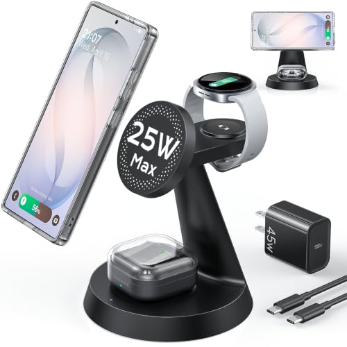 Meifigno 25W Max Magnetic Charger for Samsung S26Ultra/Galaxy Watch9/Ultra2