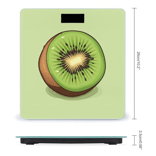 Báscula digital Half Kiwi con vidrio templado y pantalla LCD miniatura 2