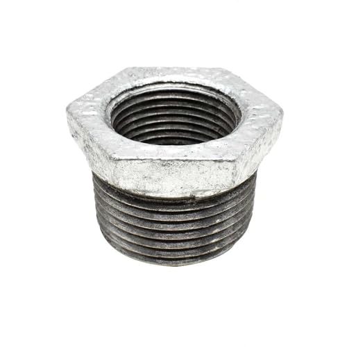 YISHEELIY 3/4 Inch x 1/4 Inch Galvanized Steel Hex Bushing